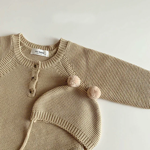 Knitted Bodysuit & Hat Newborn 6