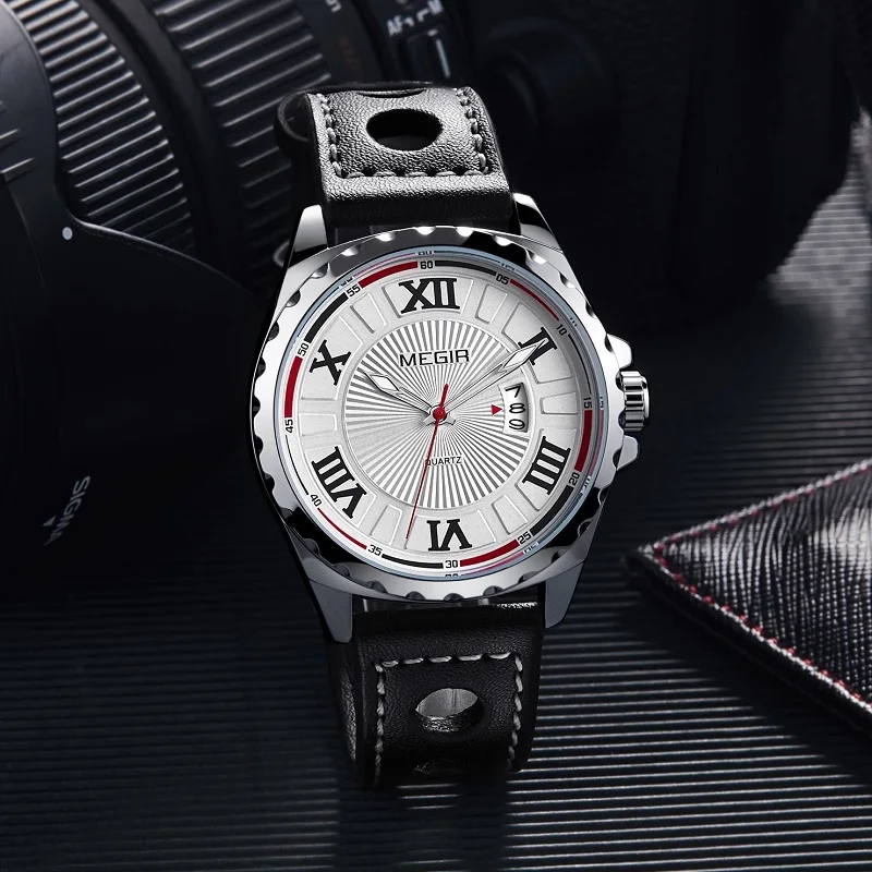 Часы наручные MEGIR мужские спортивные брендовые кварцевые модные армейские в