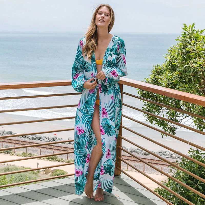Пляжное платье, Saida de Praia, хлопковое, Пляжное, накидка, кафтан, Пляжное, парео, для Плайя, Mujer, кружевное бикини, накидка, купальник, накидка - Color: LXF8363G1
