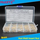 Накатанная резьба с внутренней резьбой, вставка горячего расплава, латунные гайки, набор в ассортименте для 3d-печати, литьё под давлением