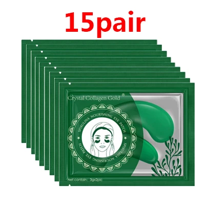 15Pair Style 15 10/15 пар = 20 Вт, 30 шт. маска для глаз уход за кожей лица маска-пленка для век с жидкими кристаллами и анти-морщинки Crystal коллагеновая маска для глаз для удаления черных кругов под глазами уход за кожей - Цвет: 15Pair Style 15
