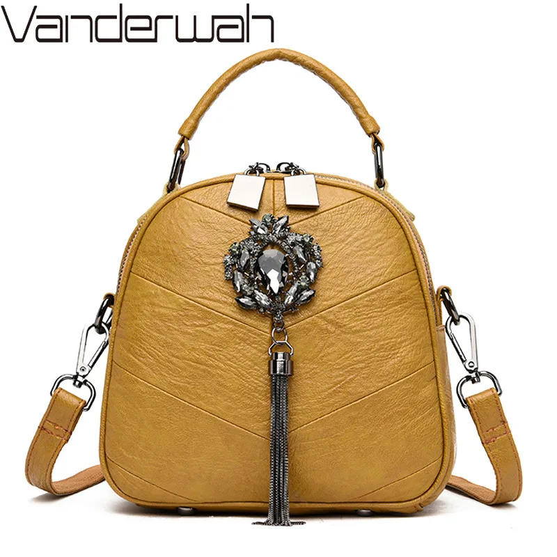 Маленький женский рюкзак многофункциональный мини кожаный для девочек Mochilas