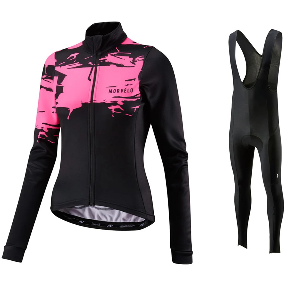 

Morvelo 2021 Team Cycling Jersey Set Bike Clothing Autumn Long Jersey Bib Gel MTB Ropa Ciclismo Women Uniformes Maillot