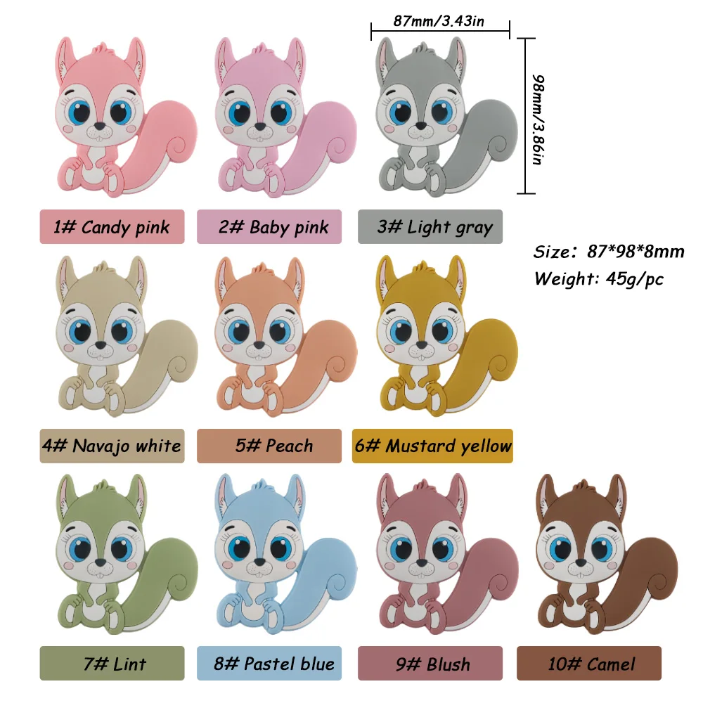 1 шт. силиконовый Прорезыватель для зубов в виде белки | Украшения и аксессуары