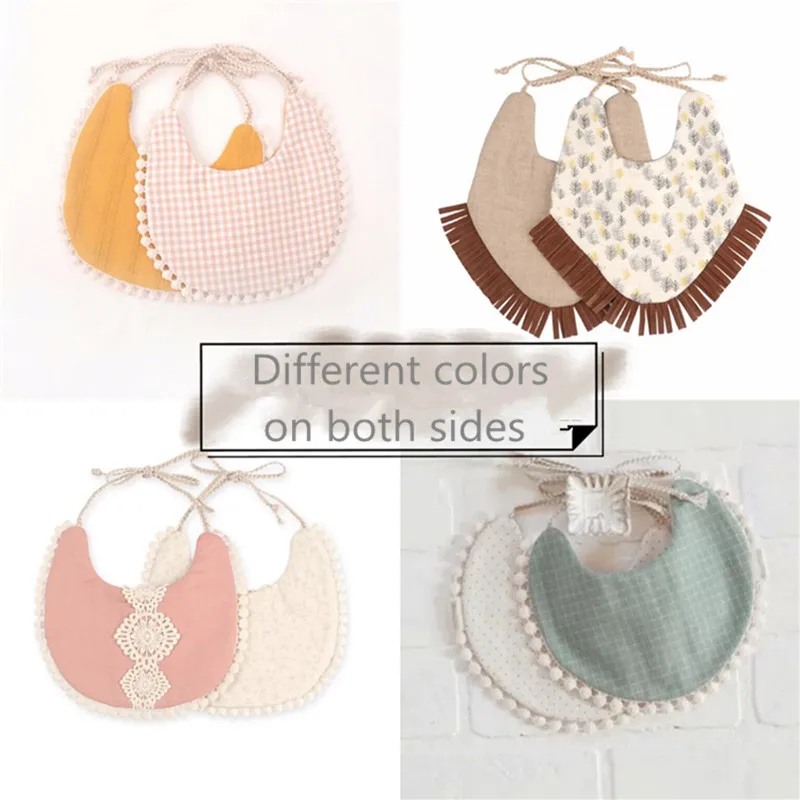 Детские нагрудники хлопковые треугольные Слюнявчики полотенце для кормления