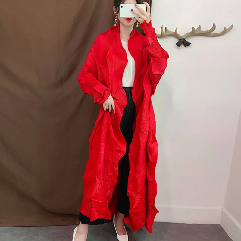 Женский плиссированный кардиган LANMREM с V образным вырезом и длинными