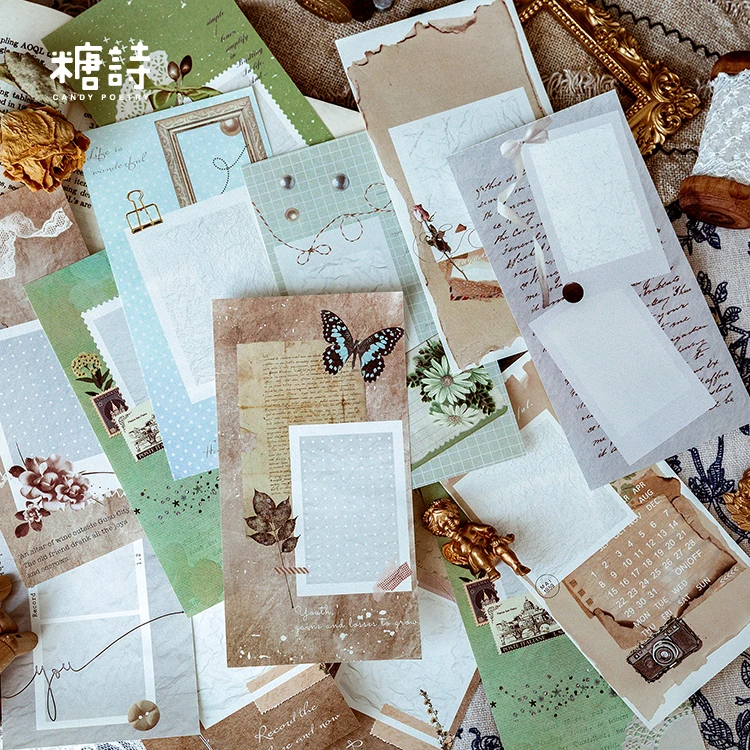 Винтаж растения английская поэзия клейкий блокнот для заметок дневник