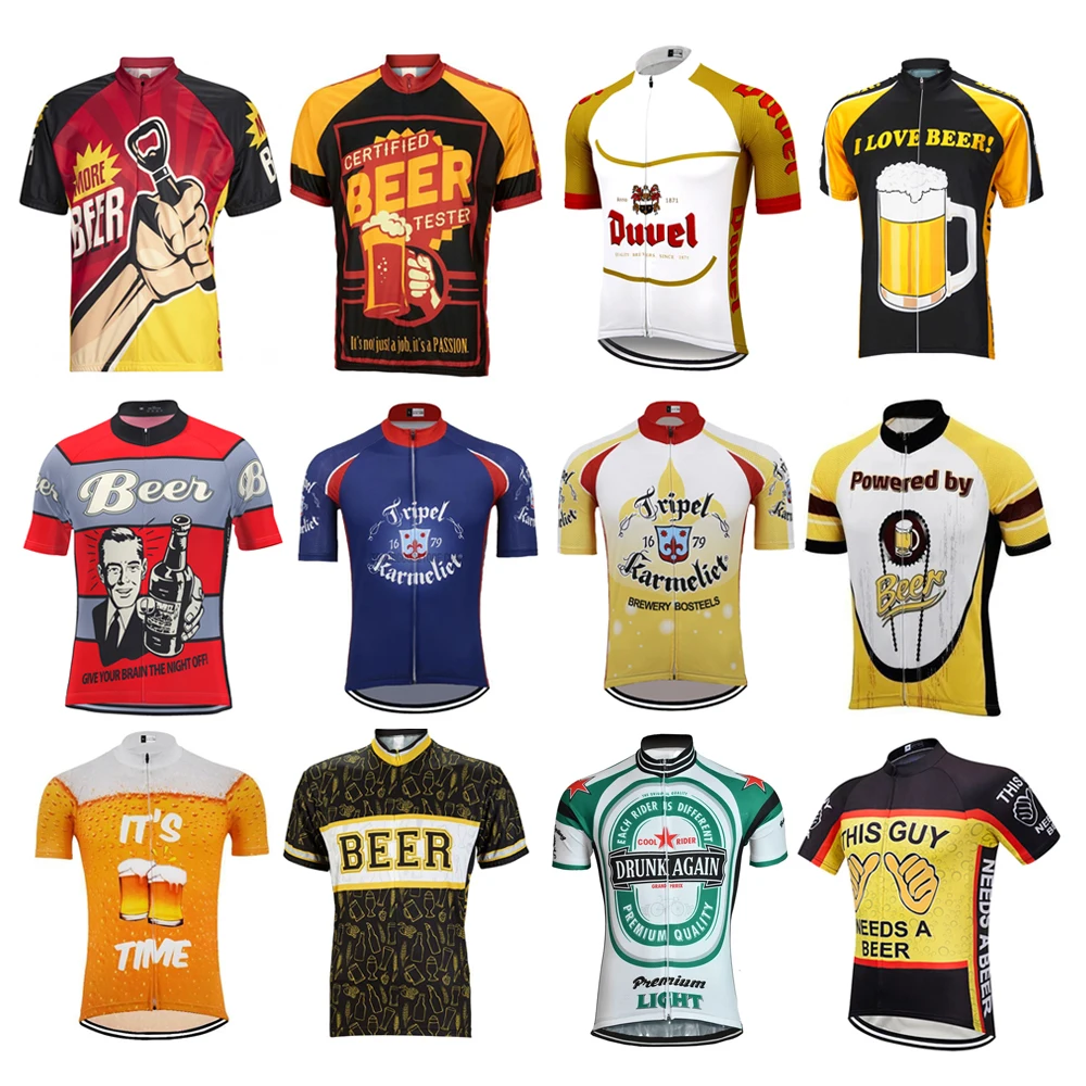 

Велосипедная мужская одежда трипель пивной мужской велосипедный Майо горный велосипед спортивный Джерси горный Быстросохнущий 95% полиэст...