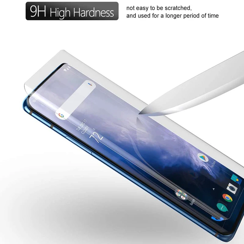 2pcs uv liquid glue tempered glass for oneplus 7 7t pro premium uv liquid screen protector for one plus 9 8 7t pro curved glass free global shipping