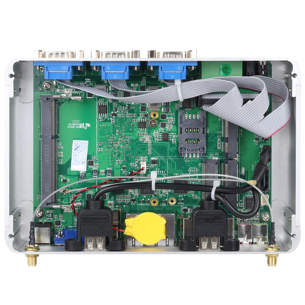 

Firewall Thin Client Fanless Mini PC 6*DB9 COM RS485 RS422 Celeron J1900 Mini Computer GIPO Dual LAN support win7/8/10 linux