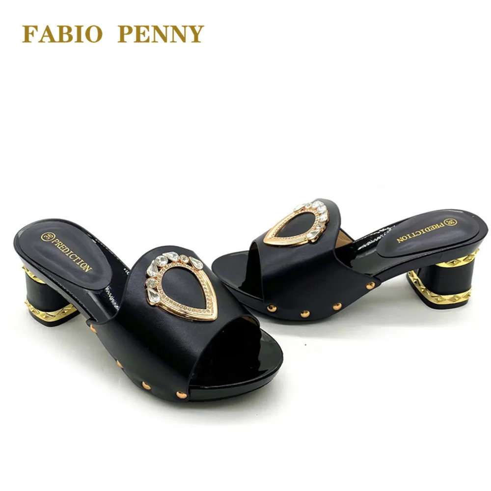 FABIO PENNY Летние Стильные туфли из искусственной кожи на среднем каблуке со