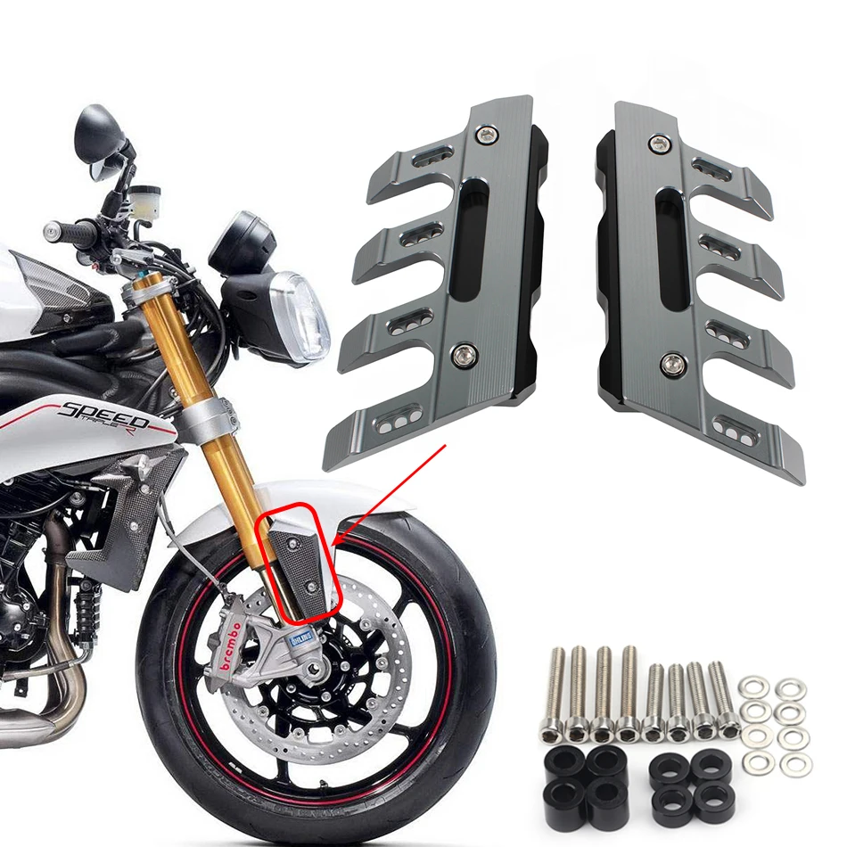 

For TRIUMPH SPEED TRIPLE/R/ABS/rs Motorcycle Mudguard Front Fork Protector Guard Block Front Fender Anti-fall Slider Accessories