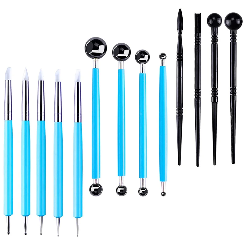 

13 шт. глины набор инструментов для резки, дизайн с двойным концом гончарные инструменты, инструменты для резьбы по дереву для глины и керами...