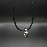 black genuine cowhide necklace rope best for the astronomical sphere ring