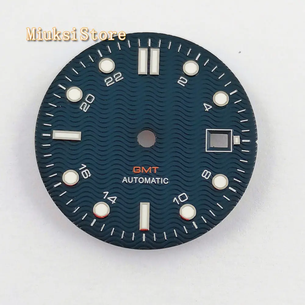 blue without logo 1 шт. 31,5 мм стерильные цвет синий, черный; Большие размеры 34–43 циферблат подходит приблизительный срок поставки: 2836/2824 DG2813/3804 Miyota 8215 821A 8205 автоматический механизм P934-N - Цвет: blue without logo