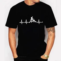 mountain bike heartbeat biking print mens tshirt casual print summer black tshirt tees plus size harajuku men clothing camiseta