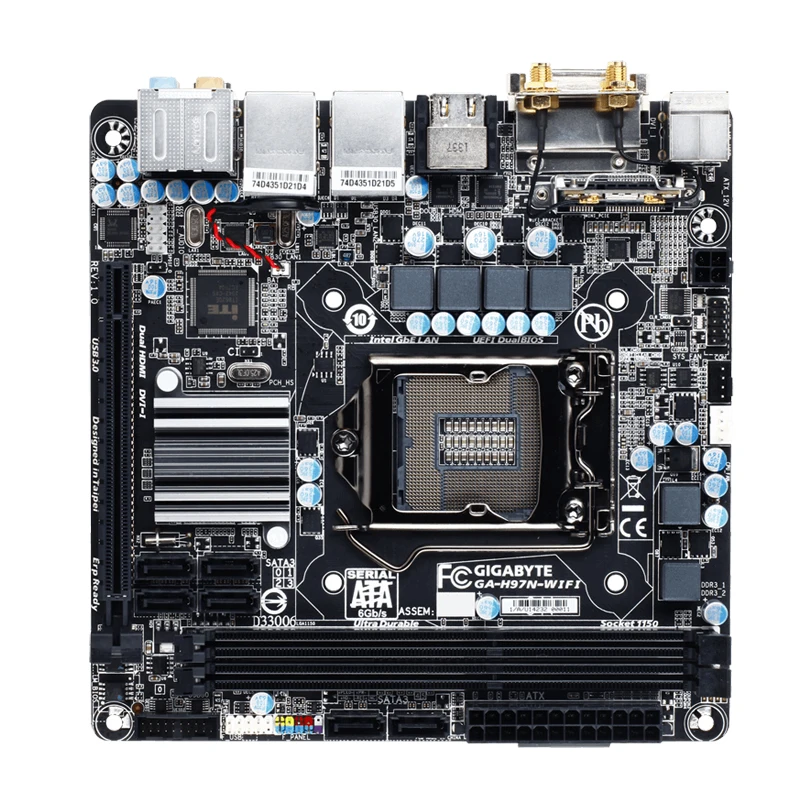 Kaufen Für Gigabyte GA-H97N-WIFI Desktop Motherboard DDR3 H97 LGA 1150 I3 I5 I7 MINI-ITX 17*17 USB 3,0 Verwendet Mini Motherboard