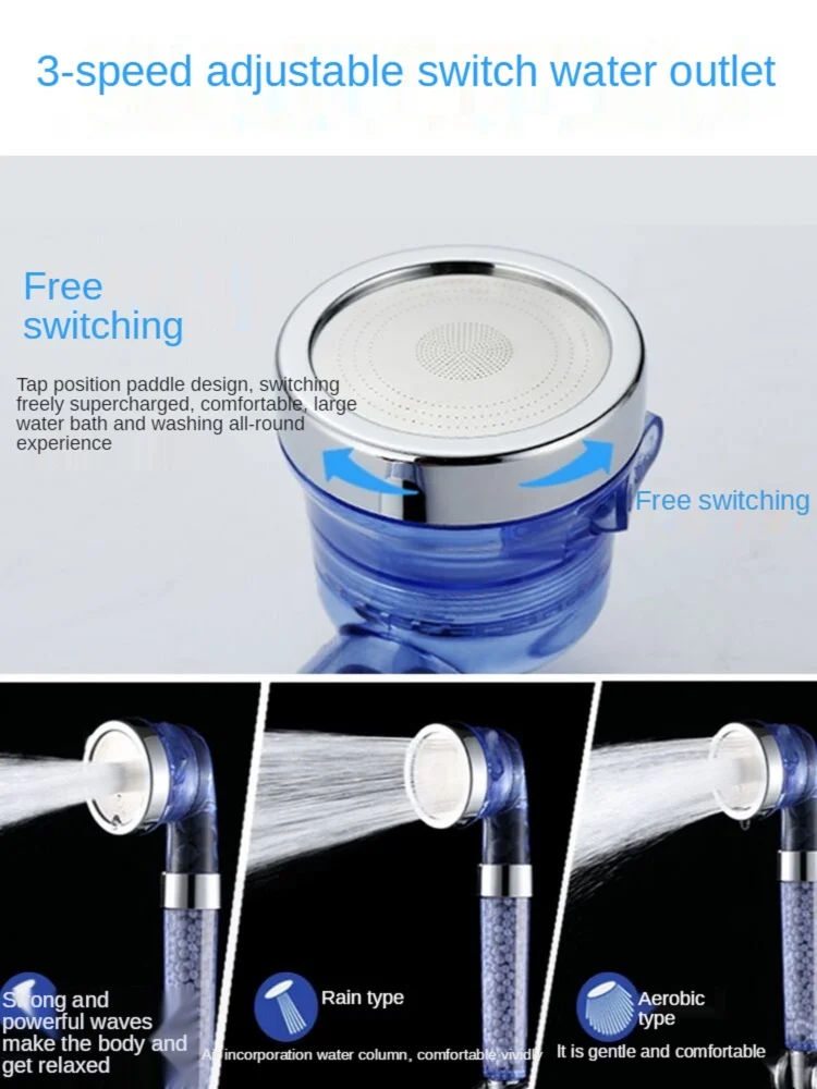 Насадка для душа с хромированным насадкой функцией экономии воды под высоким