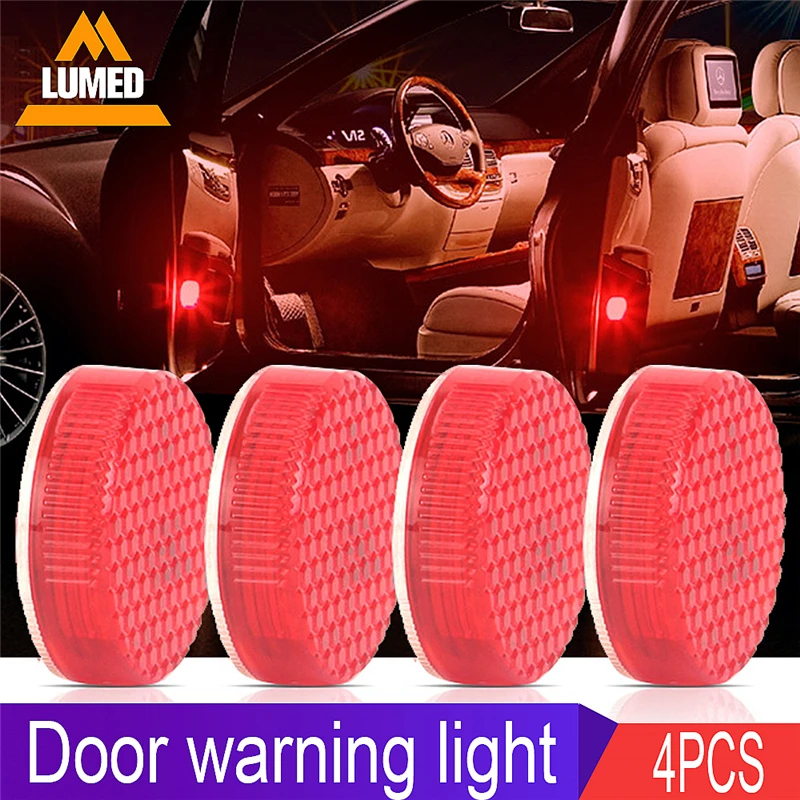 Magnetic Wireless 3 5 8 LED Car Door Opening Warning Lights Waterproof Strobe Flashing Anti Rear-end Collision Led Safety Lamps