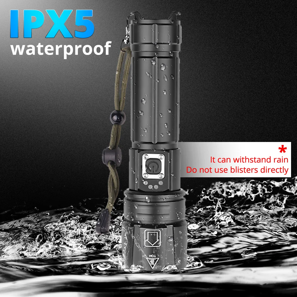 Самый мощный светодиодный фонарик XHP70.2 XHP50 водонепроницаемый фонарь USB