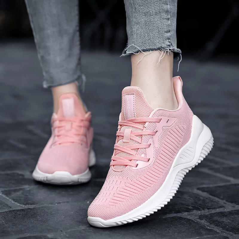 

Модные женские туфли из сетчатого материала светильник обувь 2020 женская повседневная обувь дышащая Брендовая женская повседневная обувь; ...