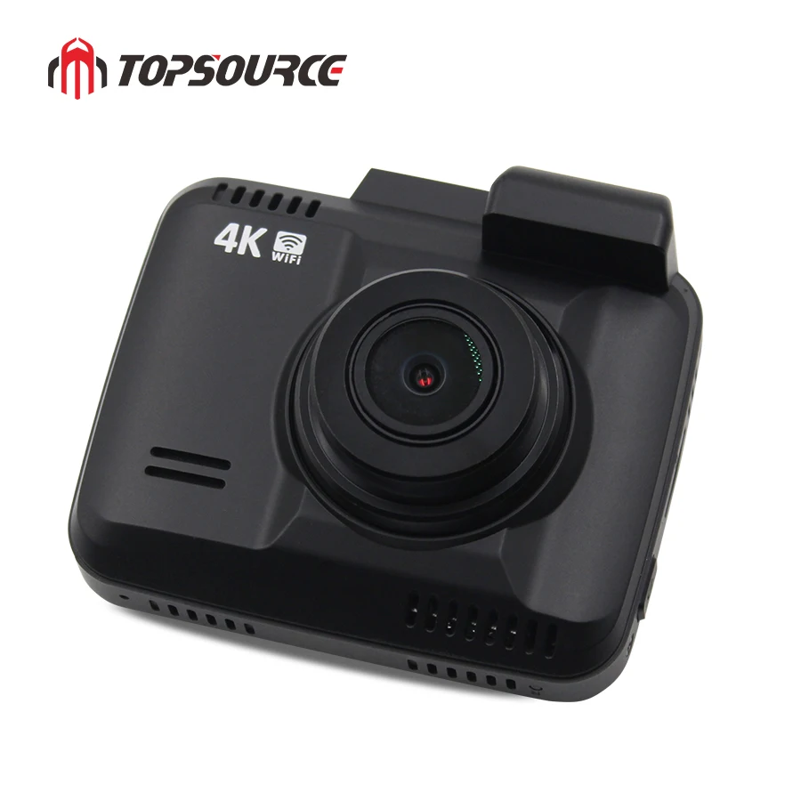 TOPSOURCE Dash Cam 4K Встроенный gps скорость координаты WiFi DVR двойной объектив