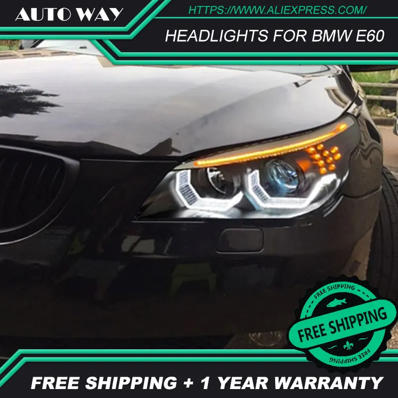 Чехол для стайлинга автомобиля BMW E60 основной светильник s 2003-2010 523i 530i головной
