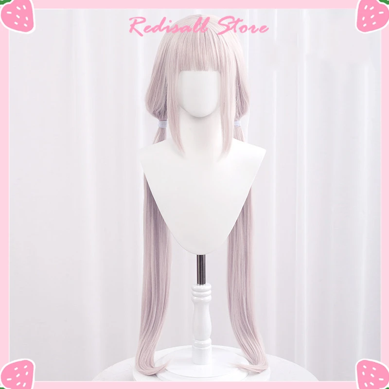 Nekopara Косплей Chocola ванильный парик конский хвост длинные прямые косички Хэллоуин