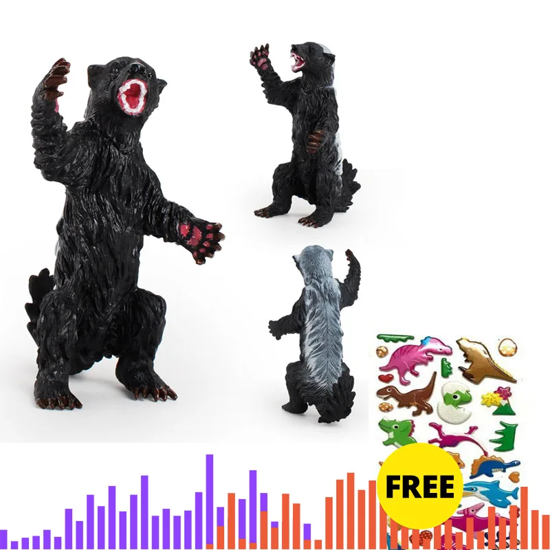 Имитация дикой природы Барсук с плоским головой Brother модель Твердые статические