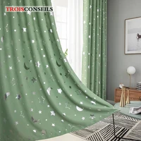 1 panel star moon blackout curtains for boy girl bedroom living room curtain kids room childrens curtain finshed drapes 6 color