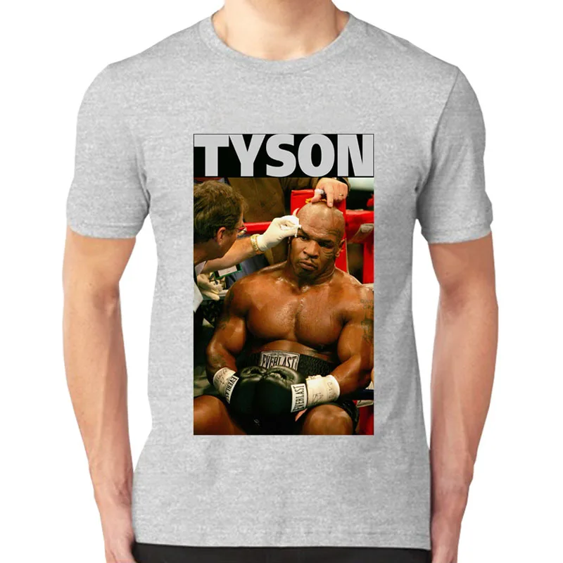 Боксерский Чемпион Tyson Mike memorates Футболка с принтом унисекс боксеры|Мужские