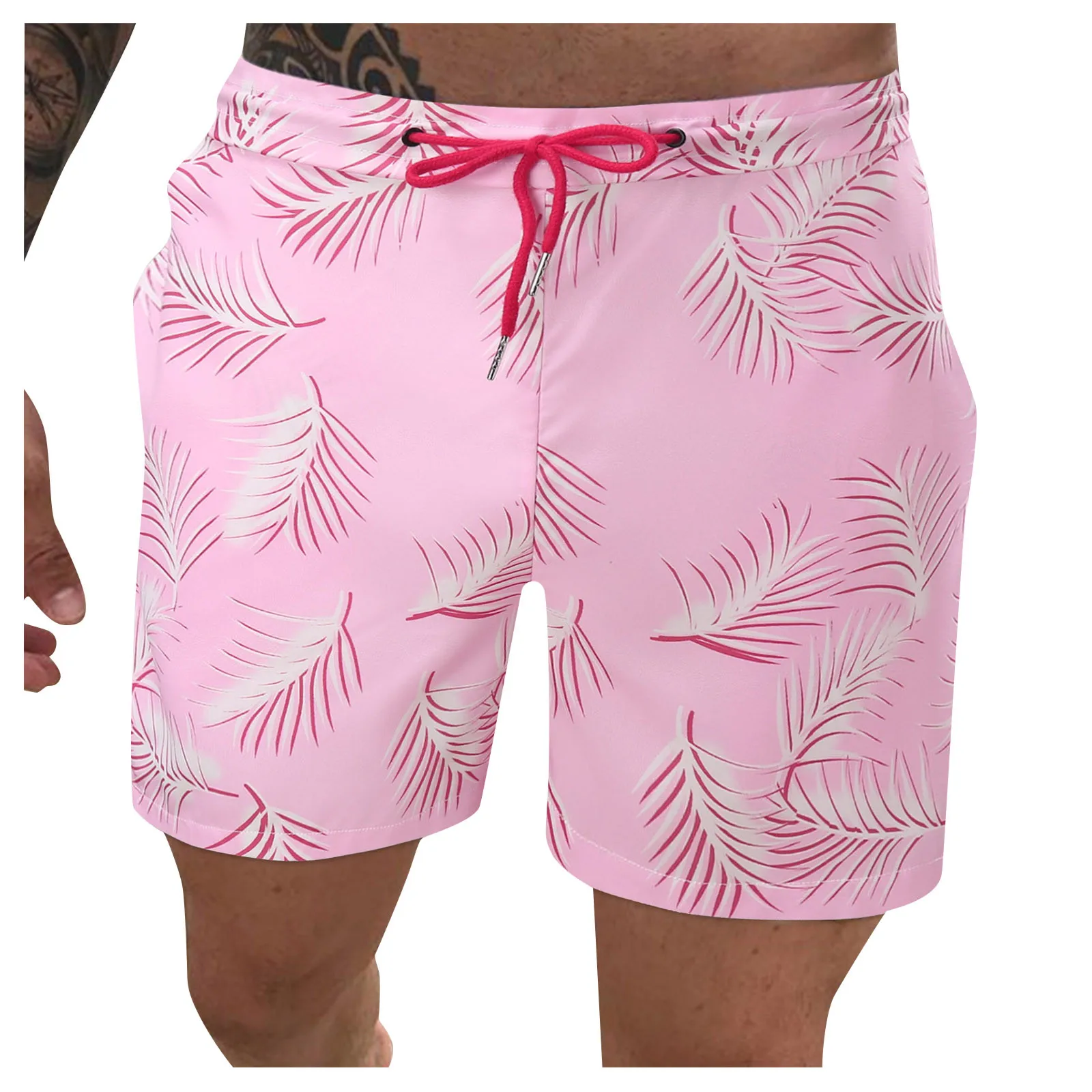 

Мужские летние повседневные пляжные шорты с карманами и принтом для фитнеса и бодибилдинга, мужские Модные шорты, штаны для фитнеса и упраж...