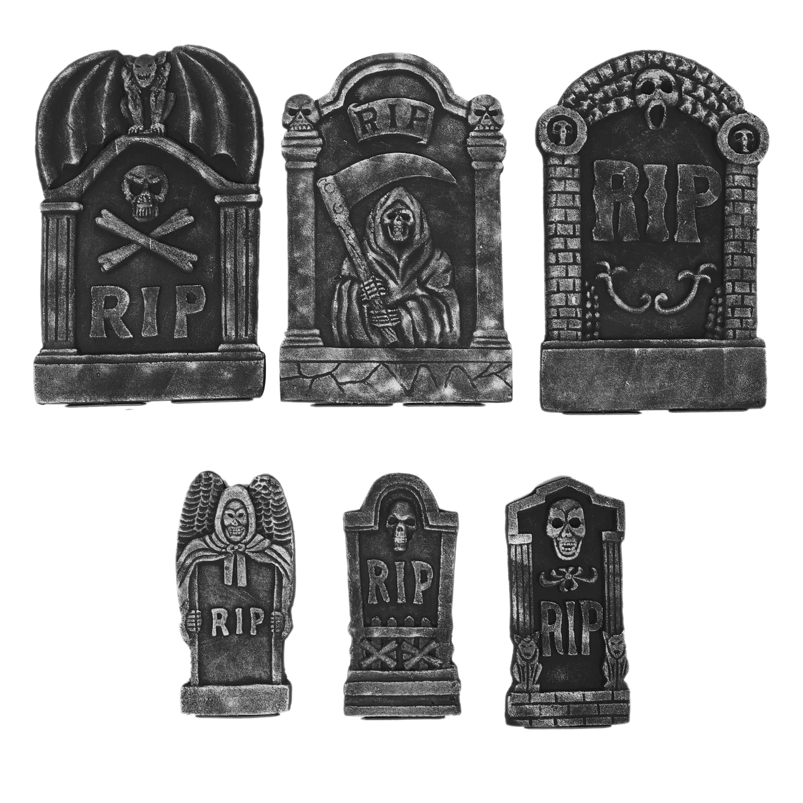 

6Pcs Tombstones Horrible Gravestones Horror Props