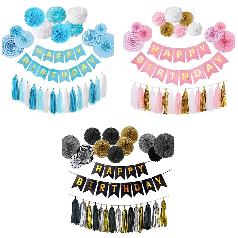 28 шт. бумажный веер Цветочный комплект для дня рождения вечеринки подвесные