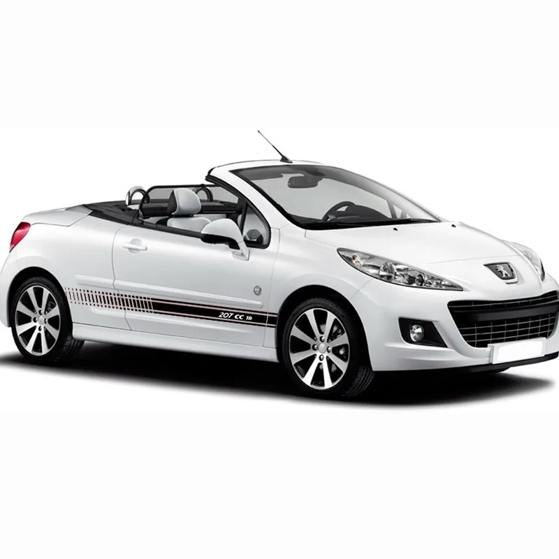 Стильная наклейка на дверь автомобиля Виниловая корпус стикер в полоску для Peugeot