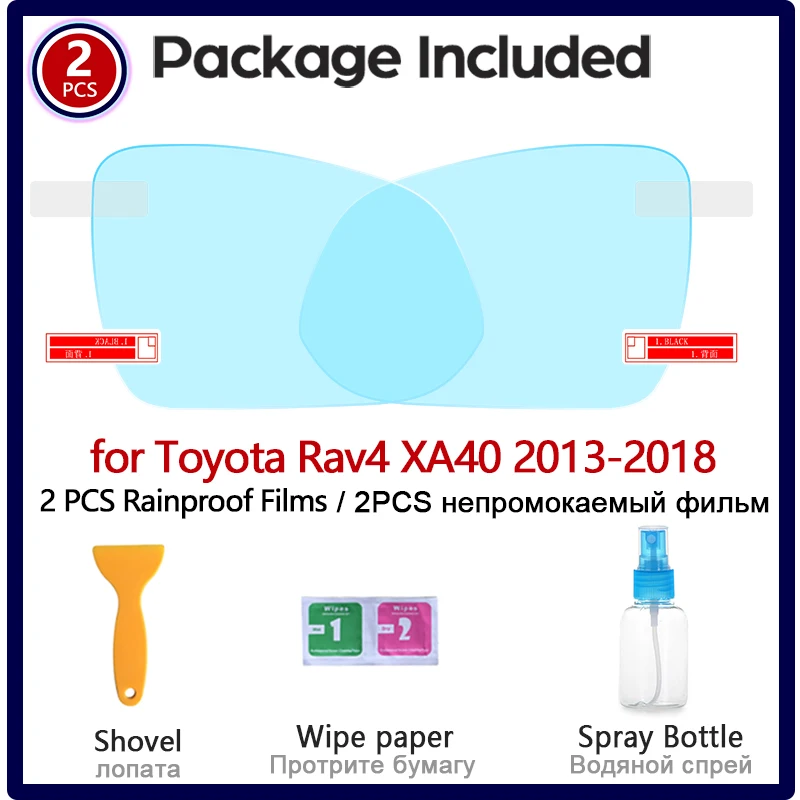 for Toyota Rav4 XA40 2013~2018 RAV 4 40 Full Cover Anti Fog Film Rearview Mirror Rainproof Anti-Fog Films Accessories 2014 2015 |