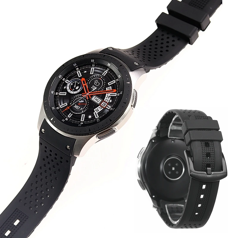 Новый стиль высокого класса 22 мм силиконовый ремешок браслет для Samsung Gear S3 S4 Galaxy