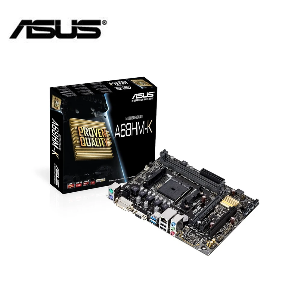 ASUS материнская плата Совершенно новый оригинал A68HM K amd разъем FM2 + Athlon 2xDDR3 4xsata ssd DVI