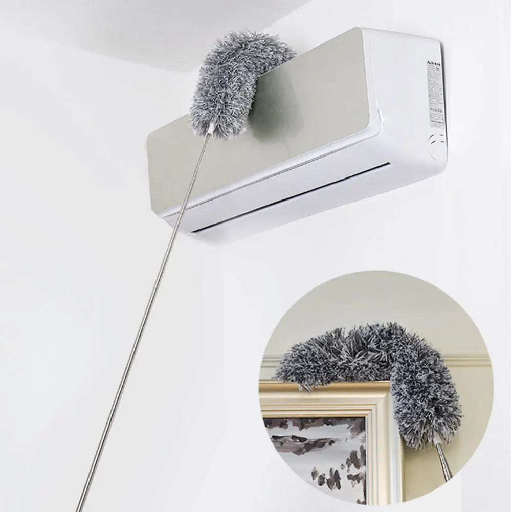 

Extendable Duster Long Handle Roof Cleaning Bendable Brush Static Washable Home Quick Cleaning Non-lose Hair