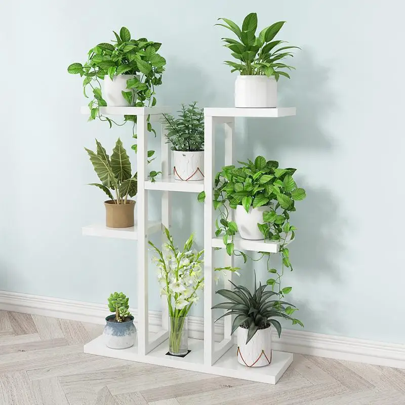 Деревянные полки для интерьера и растений стеллаж балкона уличная подставка