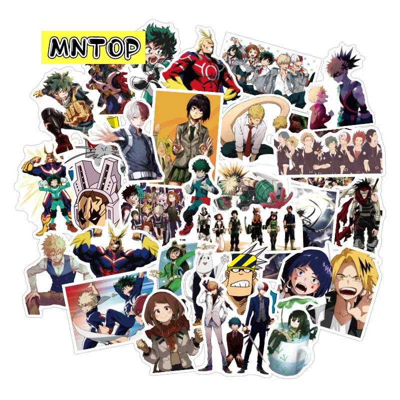 10/30/50pcs/lot Japan Anime My Hero Academia Stickers For Refrigerator Motorcycle Skateboards Laptop Luggage Toy Computer