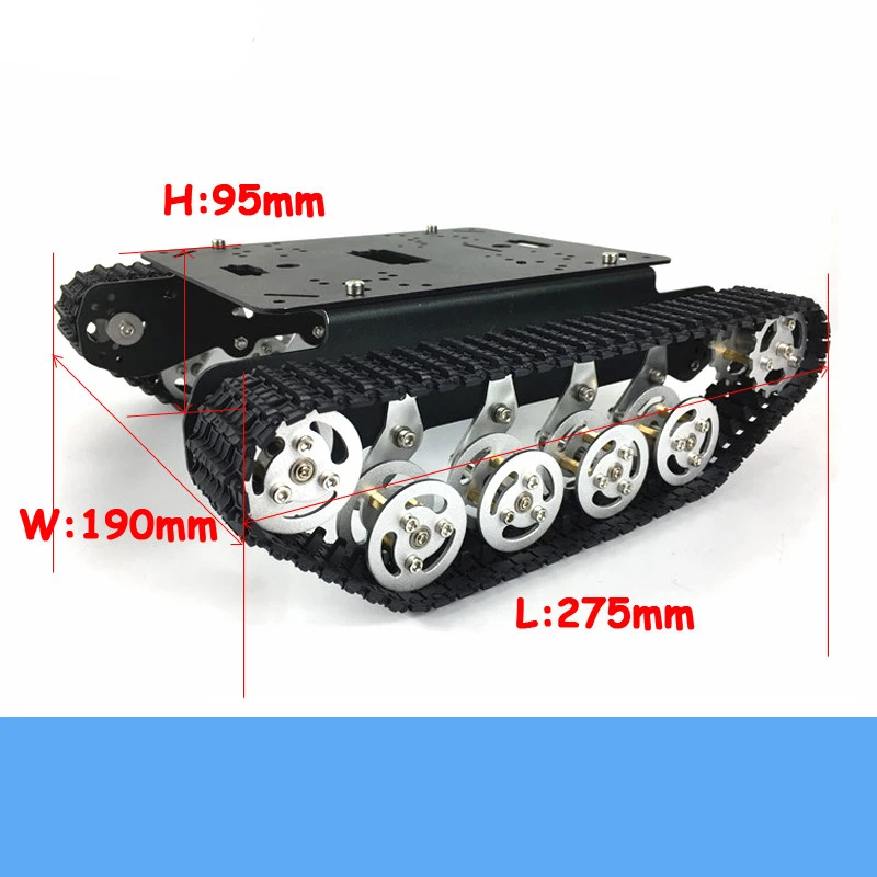 Металлический амортизирующий бак шасси TS100 умный гусеничный робот Платформа