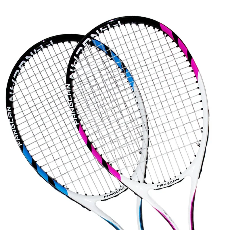 

High Quality Tennis Racket Blue Pink Carbon Integration Tennis Rackets Training Racquet Sports Man Woman Tennis Racket With Bag