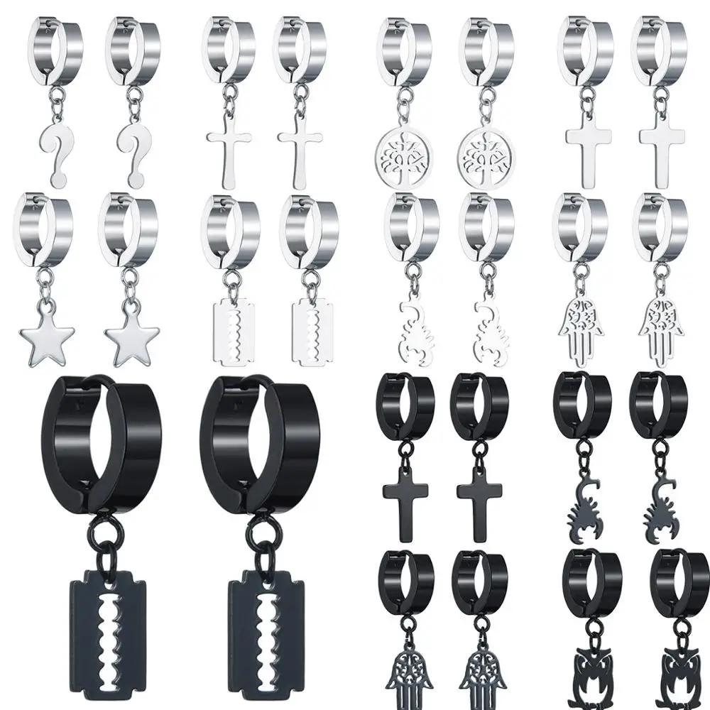 Серьги гвоздики из нержавеющей/титановой стали для мужчин и женщин украшения в