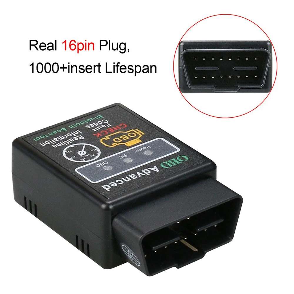 Диагностический сканер HH OBD ELM327 V2.1 инструмент для диагностики двигателя