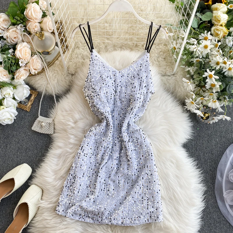 Летние сексуальные вечерние платья для ночного клуба с бахромой блестками и