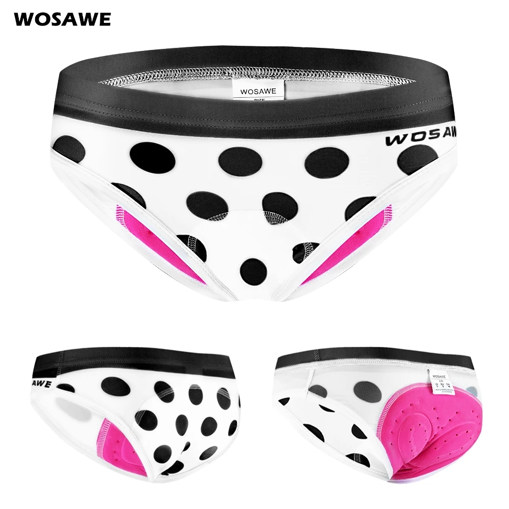 

WOSAW Women's Cycling Underwear Shorts 3D Padded Gel Bike Bicycle Biking Brief Outdoor Riding Sports Quick Dry Lightweight S-2XL