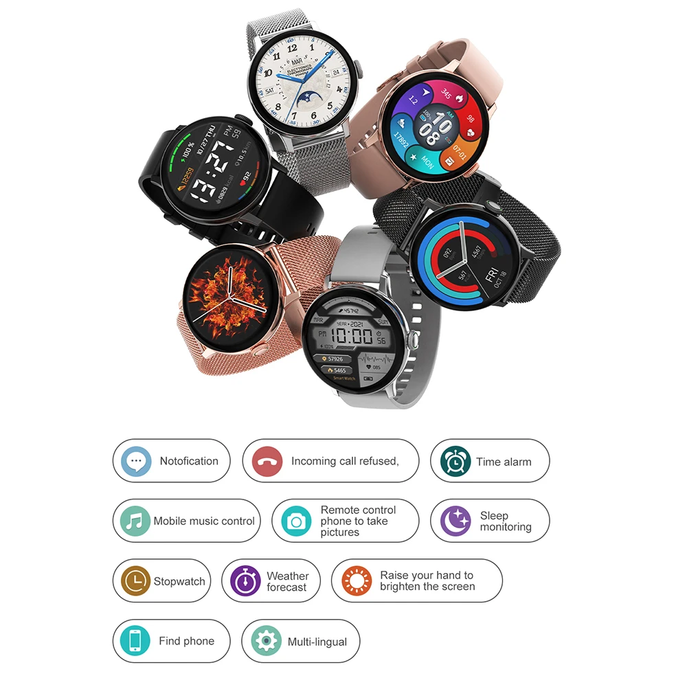 DT2+ Men Women Smart Watch BT Phone Dial Call Wireless Charging Password Protection P68 Waterproof Motion Tracker Smartwatch - купить по