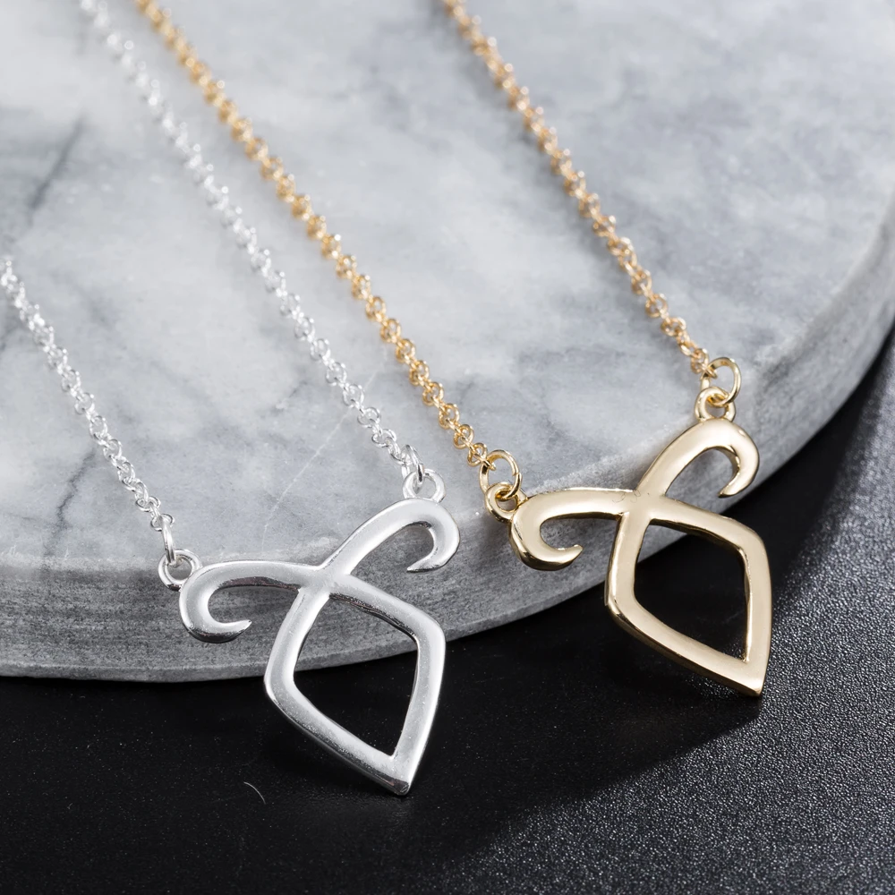 

Movie City of Bones Necklace Angelic Forces Power Rune Pendant Inspired By The Mortal Instruments Shadowhunter Jewelry Men
