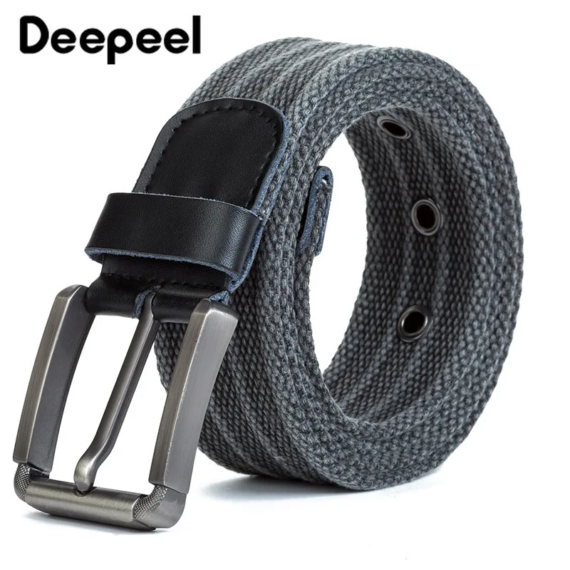 Deepeel 1 шт. 3.8X110-140 см ремень из полиэстера холст мужские ремни с пряжкой дикие